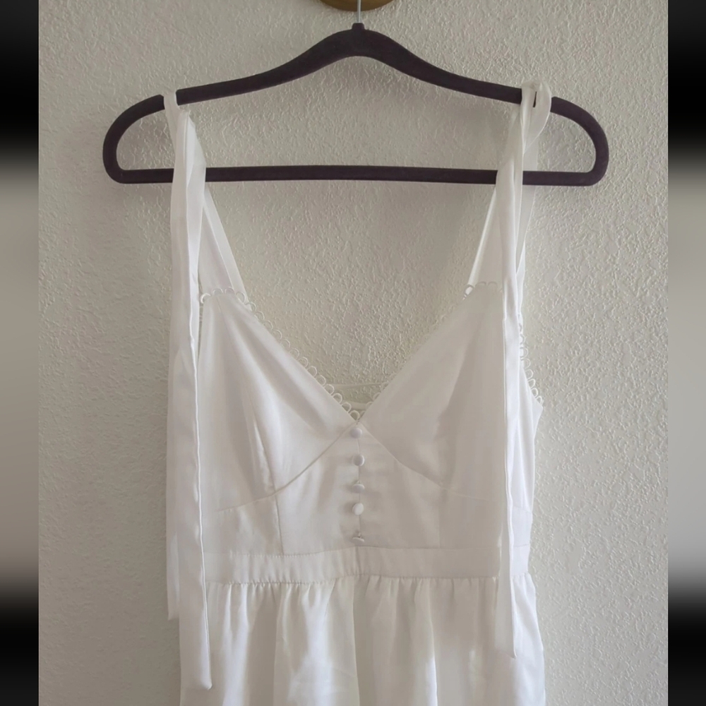 Altar’d State Mallory Tiered Maxi Dress NWOT Wedding Event Gown Lace Back XS - Picture 6 of 11
